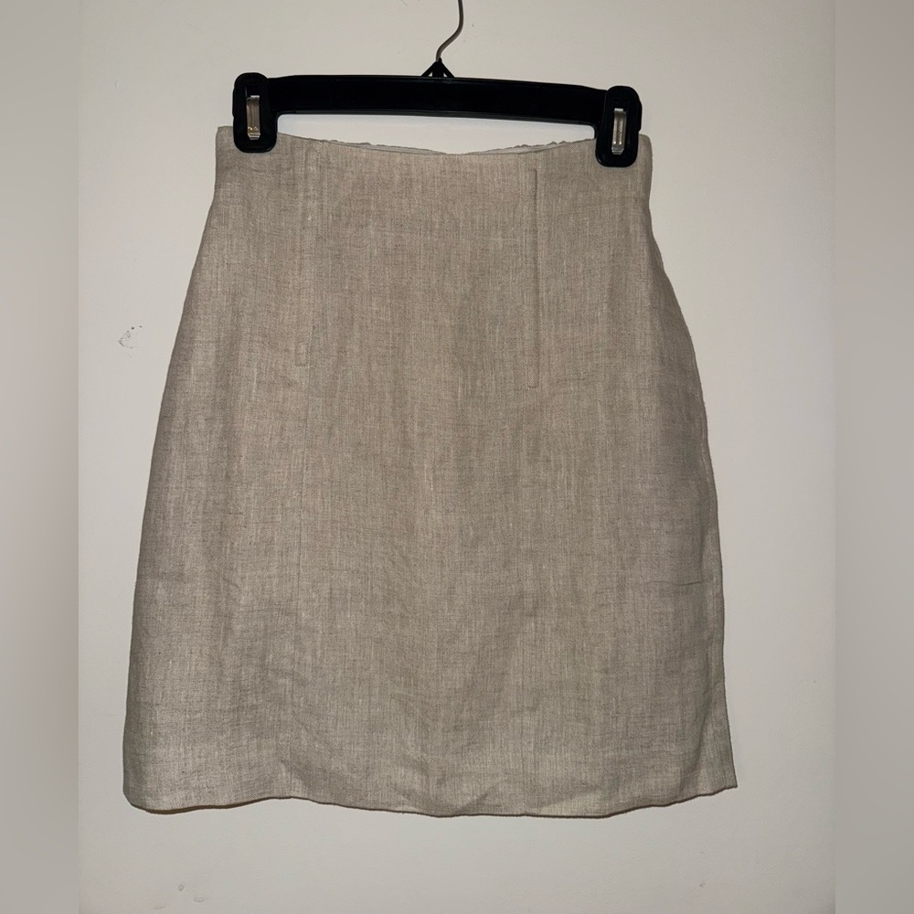 & Other Stories Structured High Waist Linen Skirt - Picture 5 of 7
